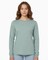 BELLA + CANVA Heather CVC Long Sleeve Crewneck T-Shirt for Layering Style & Custom Print Essential Tee